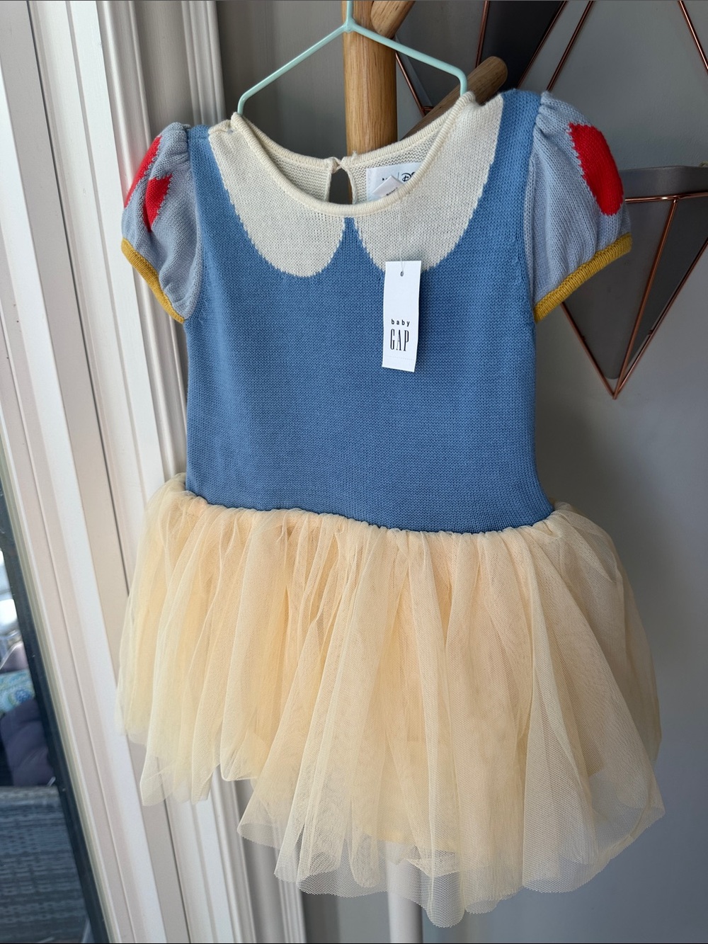 DISNEY x BABY GAP Snow White Princess Tulle Tutu Knit Sweater Dress 18M-24M